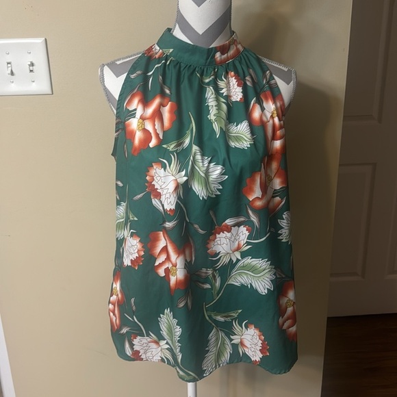 Green Orange and Cream SHEIN Halter Top - Size M - Picture 2 of 9